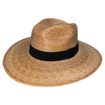 Indiana Classic handmade palm leaf straw hat with 3.4-inch wide brim