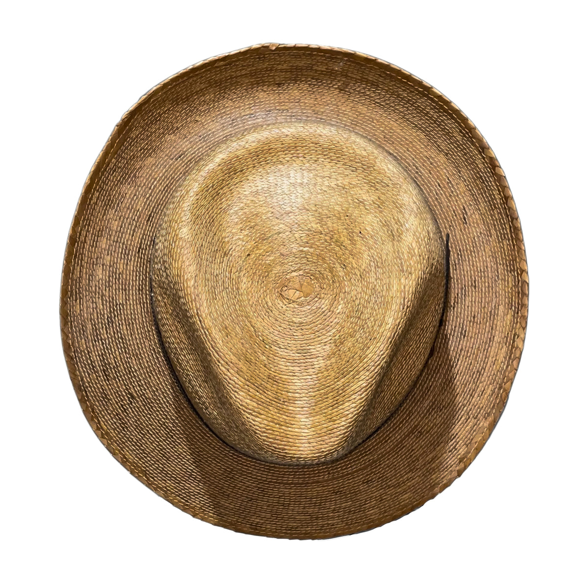 Handmade sun hat with leather 
