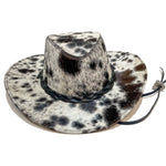 unisex leather cowboy hat front view 