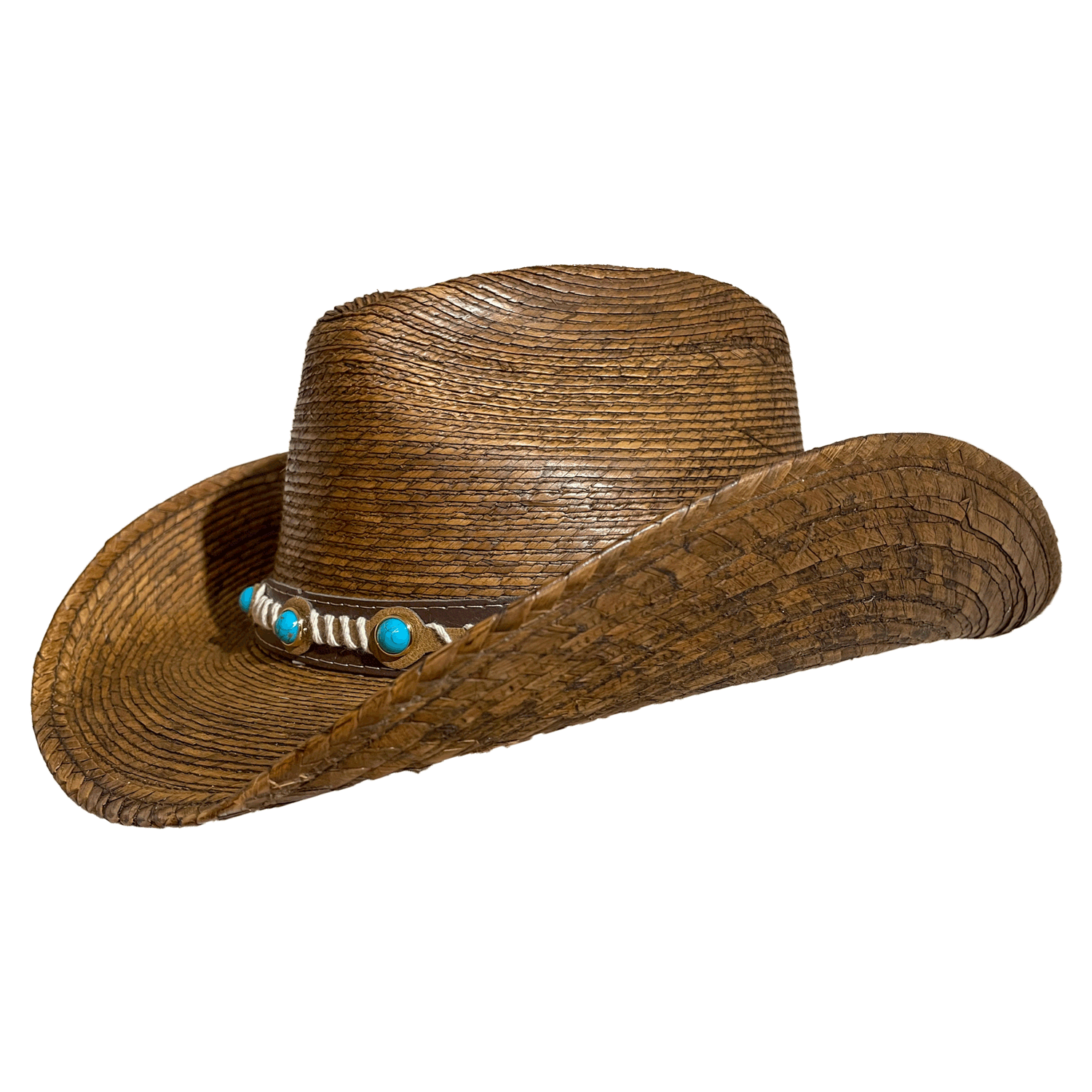 Brown cowboy hat with decorative band