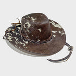 dark brown cowhide pattern 