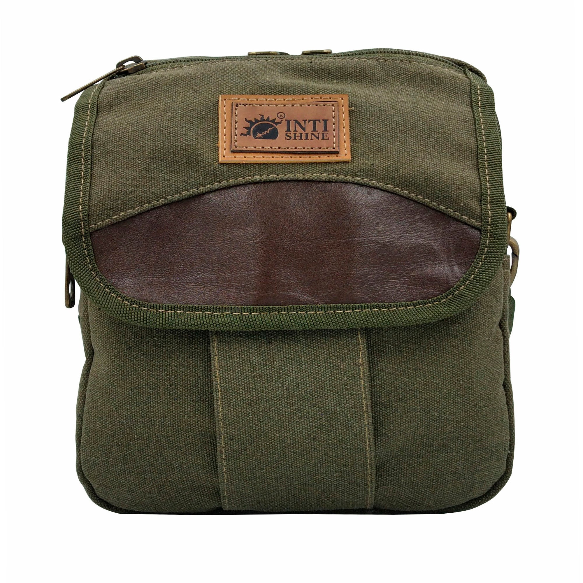 Canvas Sling Bag - Green Crossbody Travel Pack – Latin's Hand