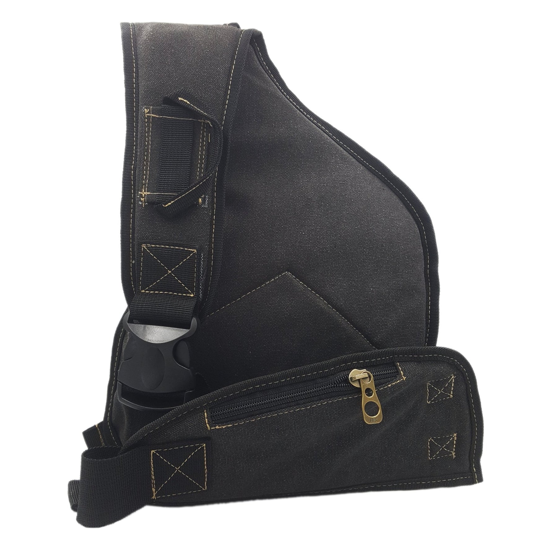 canvas sling mini backpack Trendy Apparel Shop Stylish Durable Multipurpose Canvas Sling Backpack Black / One Size