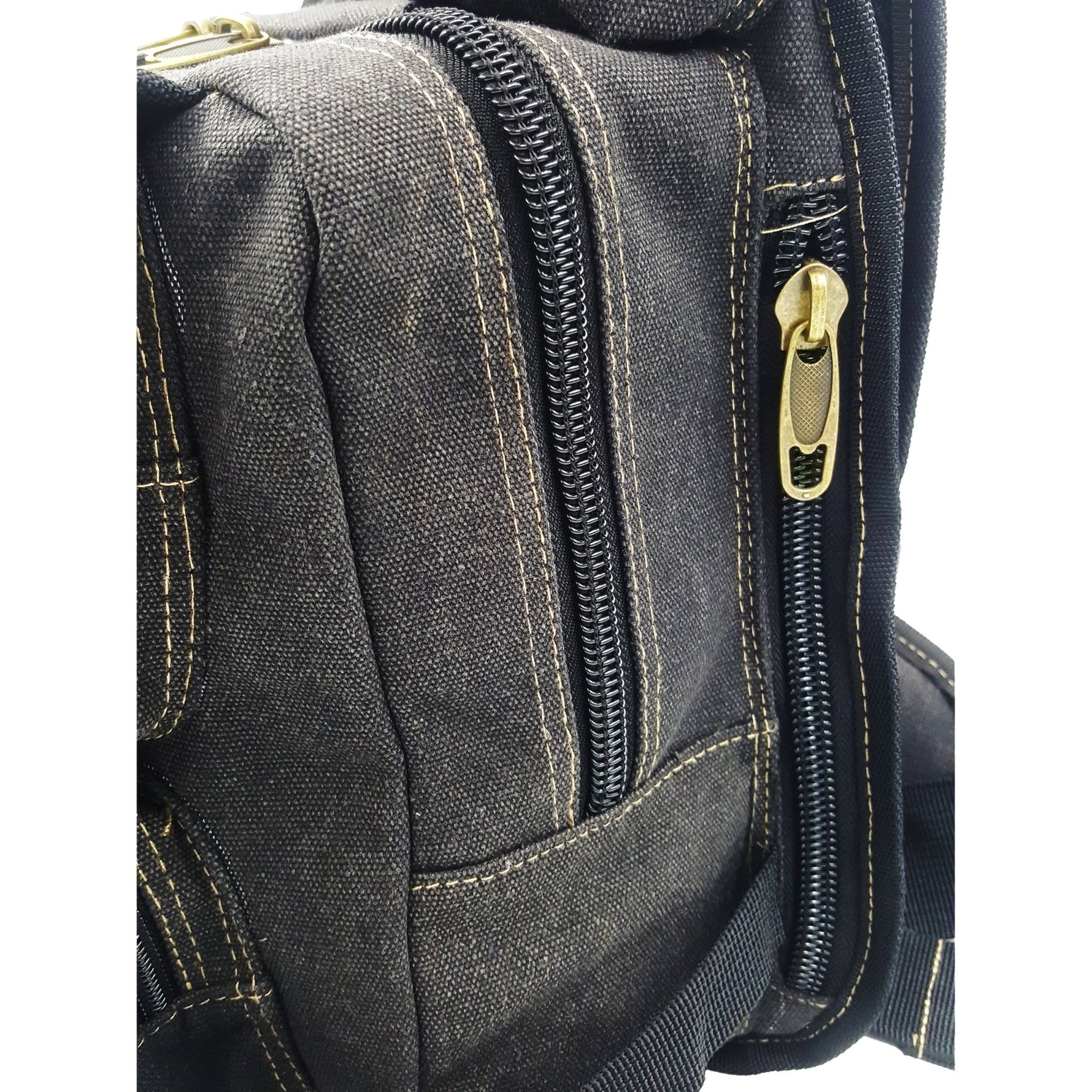 17 in canvas sling laptop backpack Trendy Apparel Shop Stylish Durable Multipurpose Canvas Sling Backpack Black / One Size