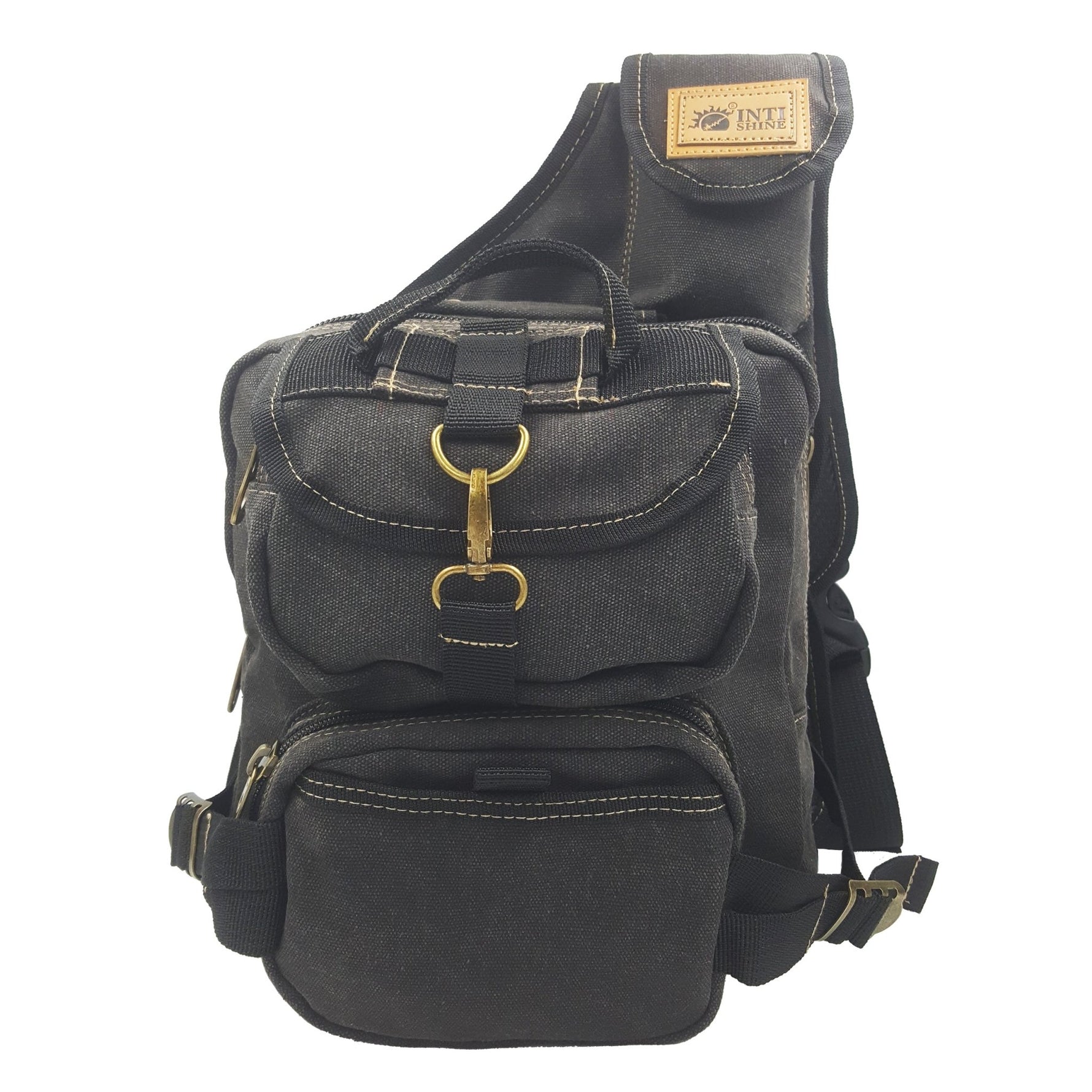 Canvas Sling Backpack - Black