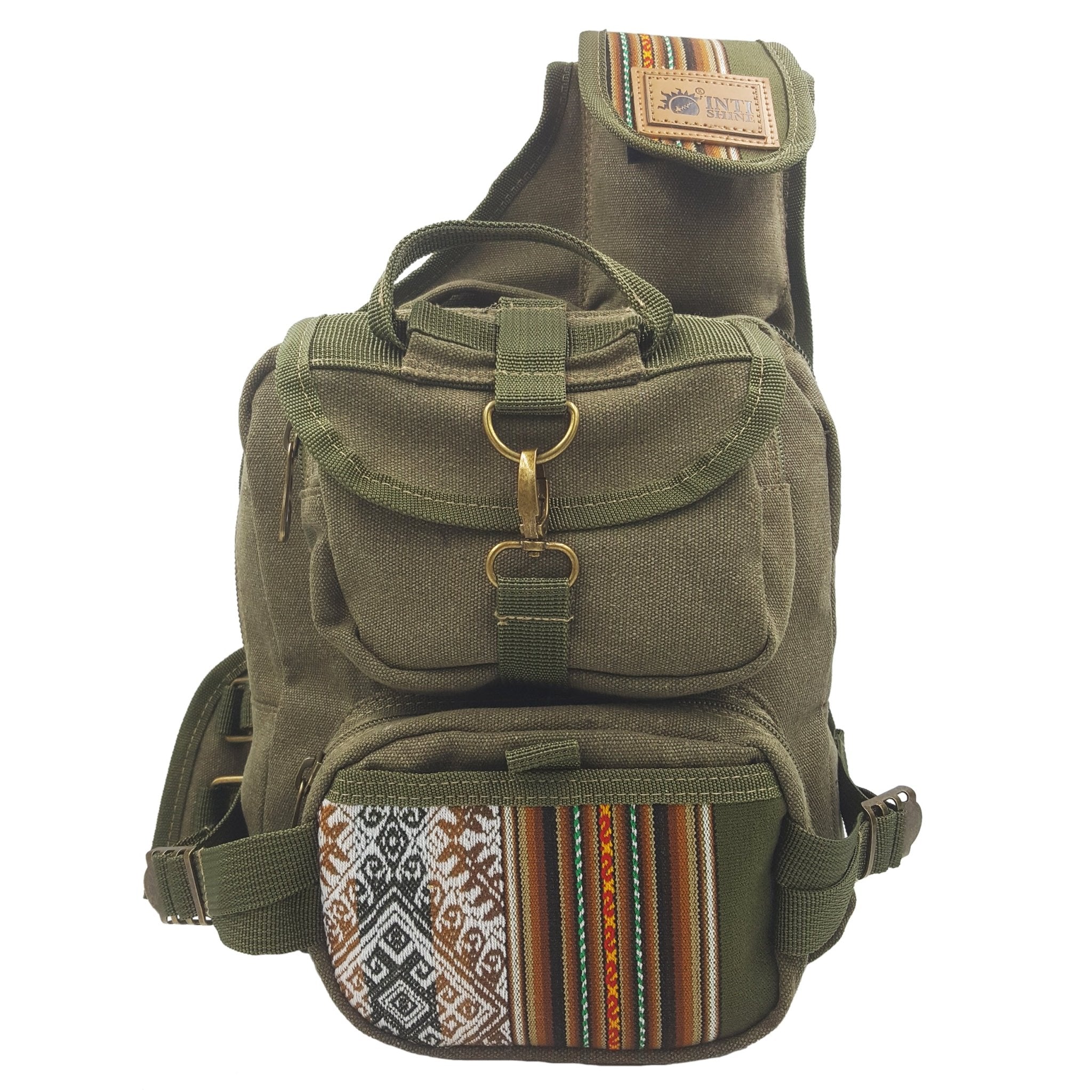 Canvas Sling Backpack - Green – Latin's Hand