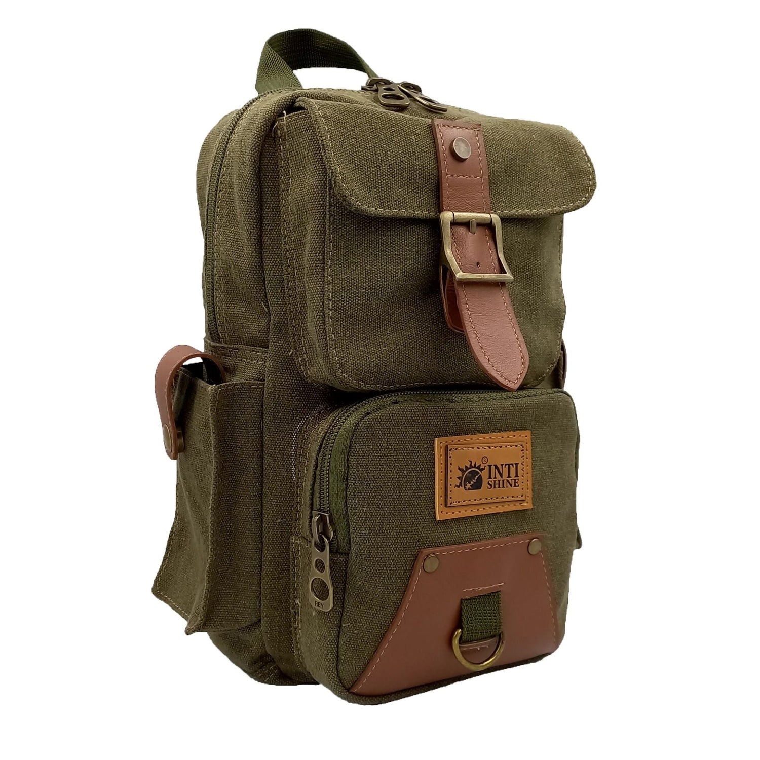 17 in canvas sling laptop backpack Small Vintage the KAUKKO Canvas Travel Backpack combines a multi Overland 17-inch Laptop Backpack with