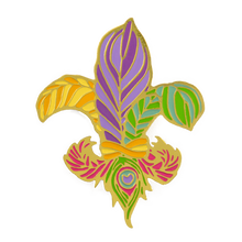 Load image into Gallery viewer, Feathers Fleur de Lis Pin
